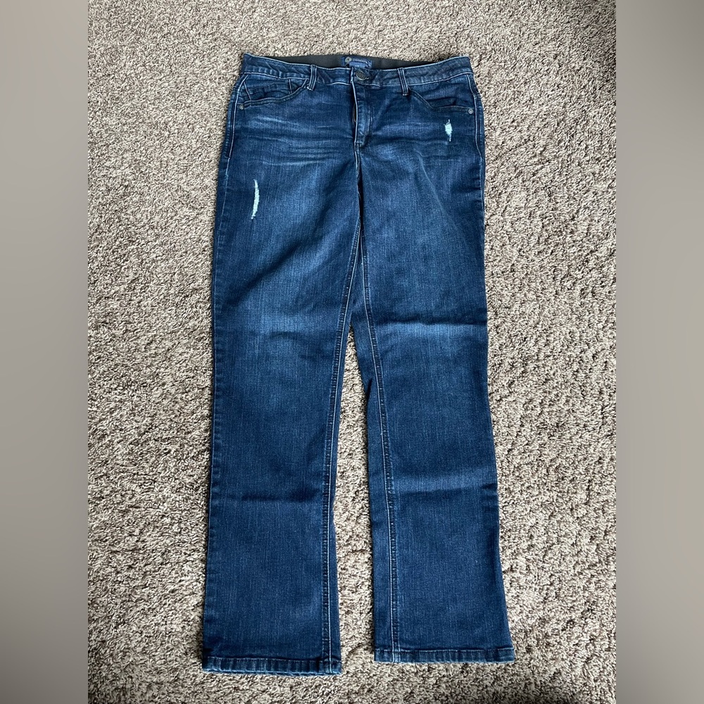 Democracy “Ab”solution Straight Leg Tummy Smoothing Jeans Size 12
